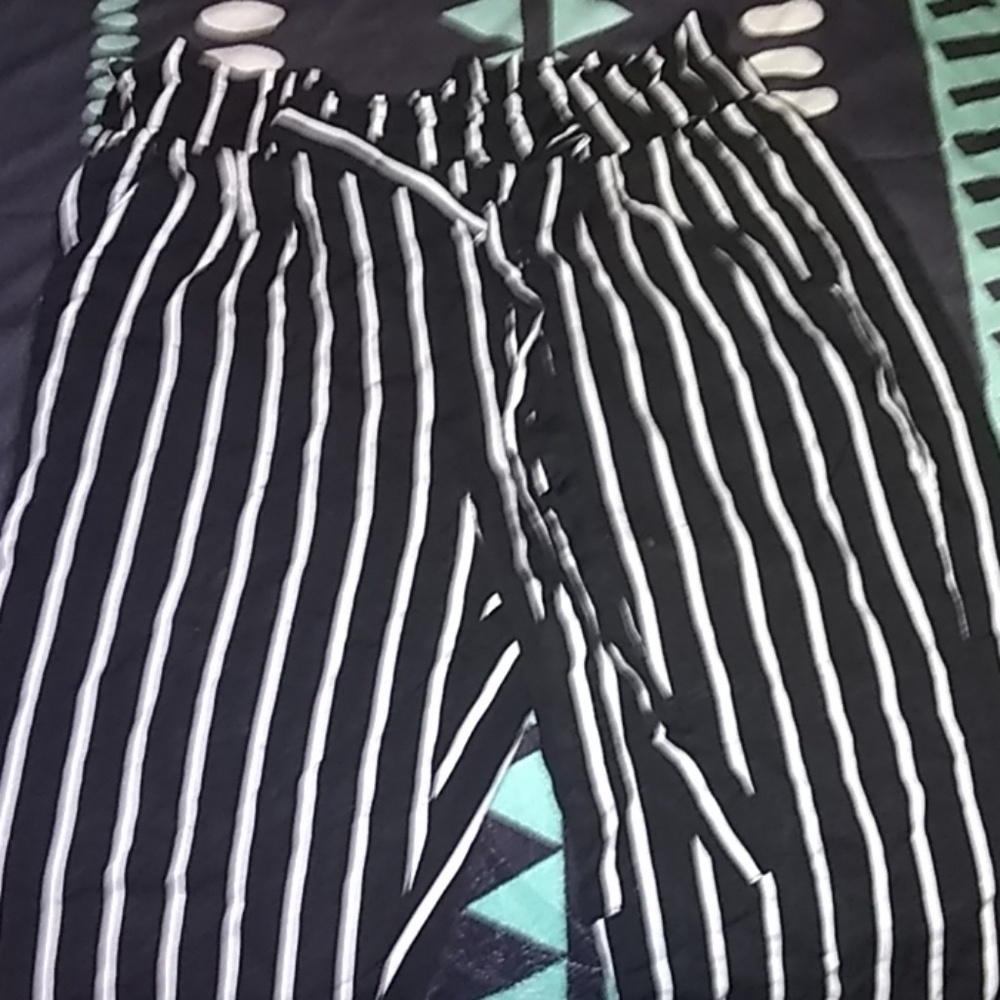 Striped pants.